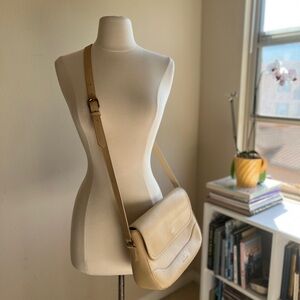 Etienne Aigner Beige Leather Crossbody Bag